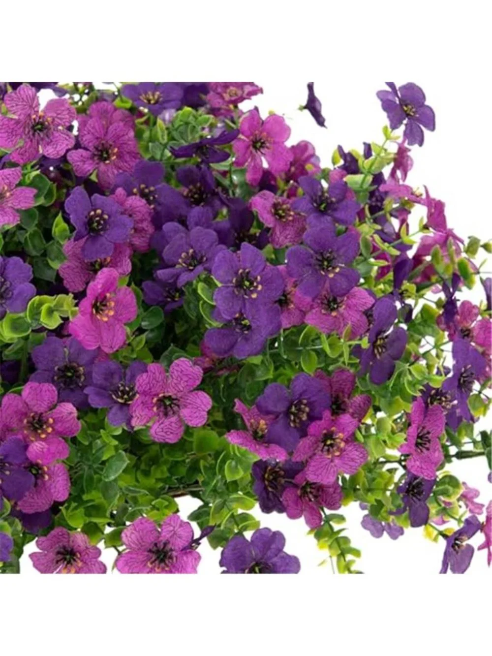 Artificial Daisy Flowers Light Purple Faux Outdoor Plants Eucalyptus 12 Bundles